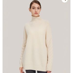 Gentle Herd Oversized Cashmere Turtleneck Sweater Medium